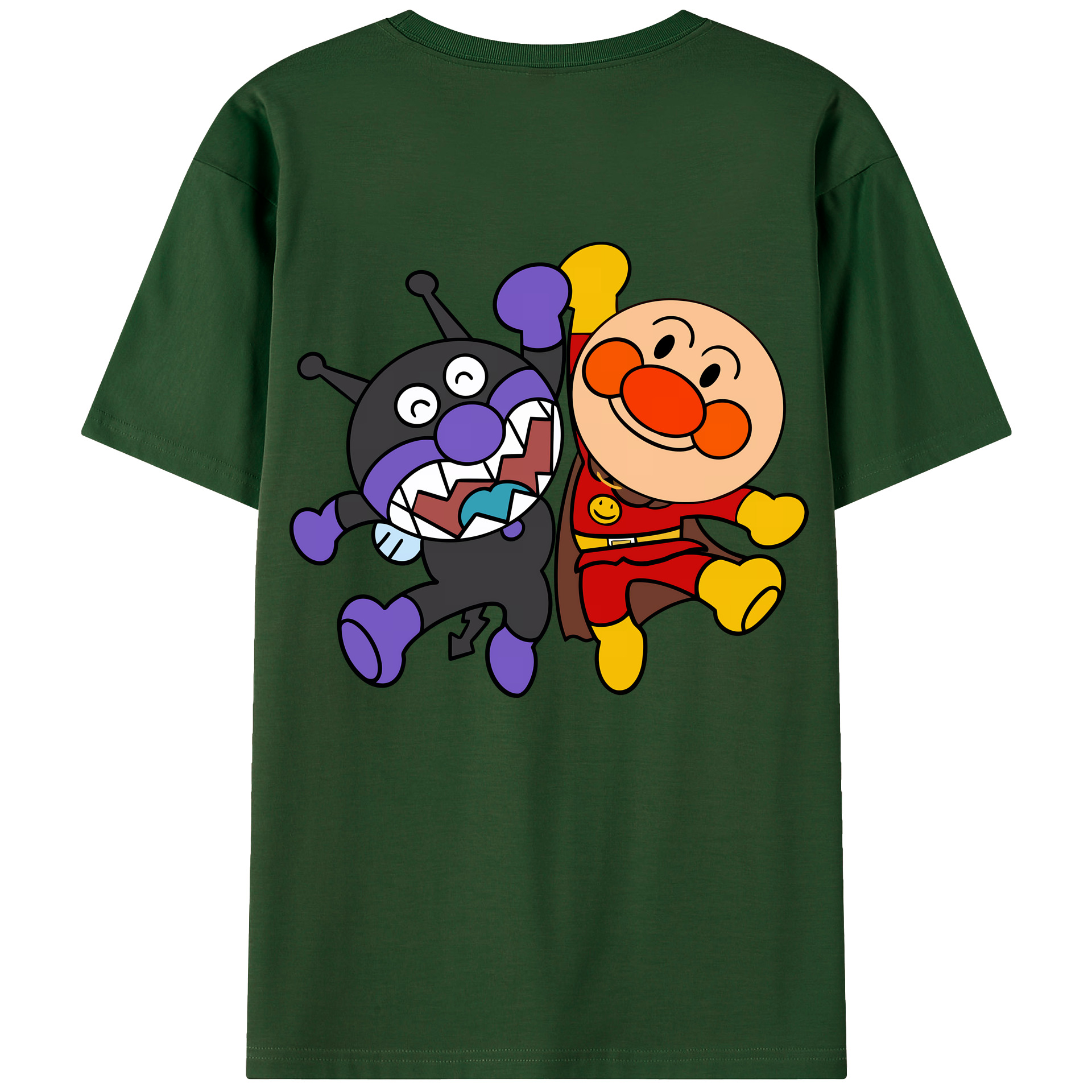 （画像用） アンパンマン Anpanman 綿100％半袖Tシャツ（背面プリント）